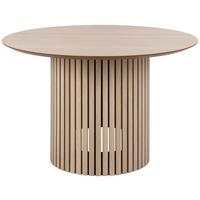 Jídelní stůl LINLEY dyha 120cm - bílá/barvy dubu, Trend, dřevo/kompozitní dřevo (120/120/75cm) - MID.YOU