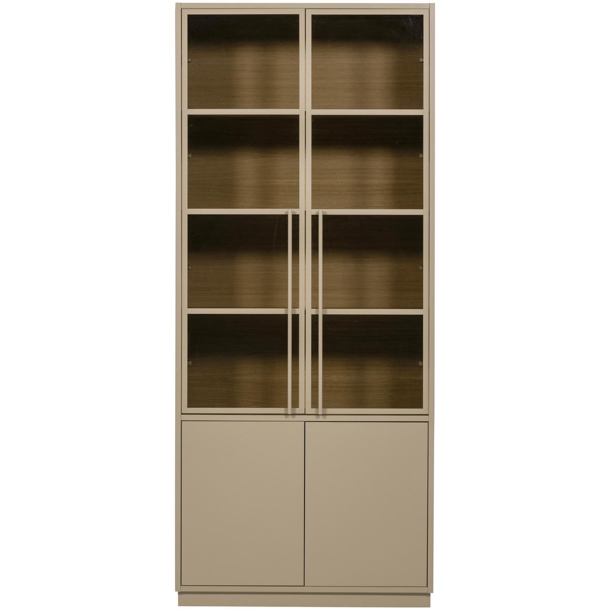 Regal Casa Schlammfarben B: 101 cm - Schlammfarben, Design, Glas/Holz (101/236/40cm) - Livetastic