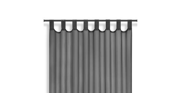 Vorhang Mit Schlaufen Und Band Utila 140x245 Cm Dunkelgrau - Dunkelgrau, KONVENTIONELL, Textil (140/245cm) - Ondega