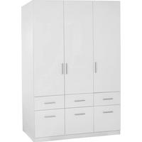 ŠATNÍ SKŘÍŇ CELLE - bílá/barvy hliníku, Moderní, dřevo/plast (136/197/54cm)