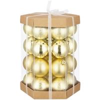 Christbaumkugel-Set Daria - Goldfarben, KONVENTIONELL, Kunststoff (6cm) - Luca Bessoni