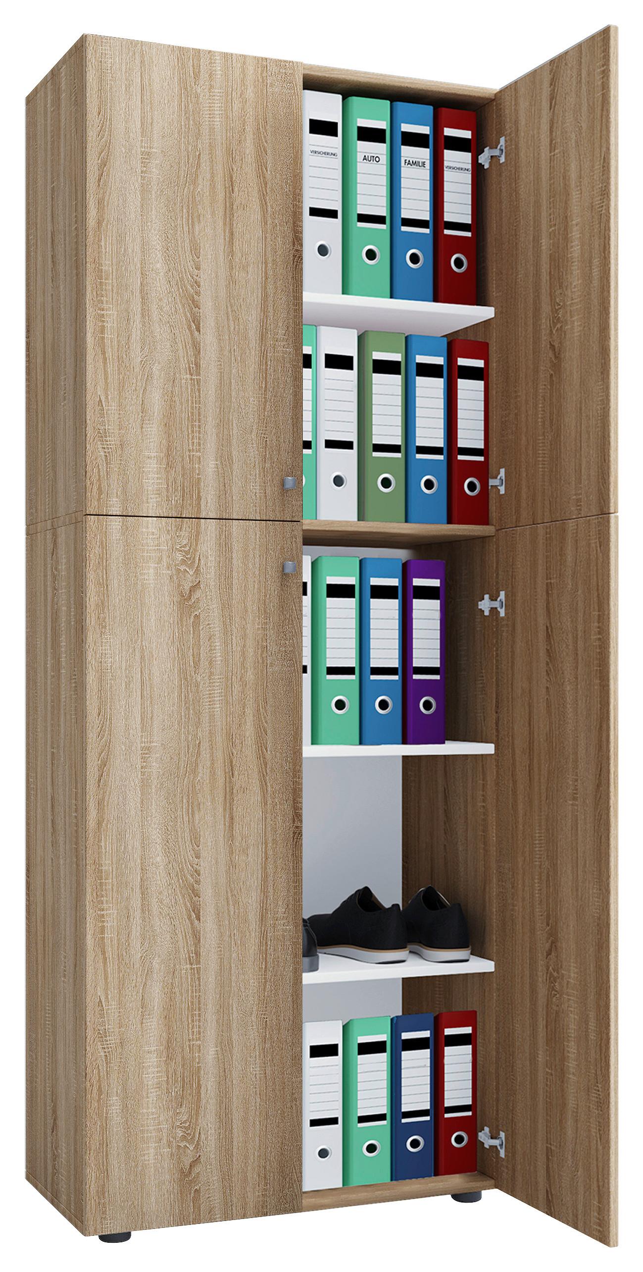 Aktenschrank Lona Sonoma Eiche Dekor B 70 Cm - Sonoma Eiche, KONVENTIONELL, Holzwerkstoff (70/182/37cm) - MID.YOU