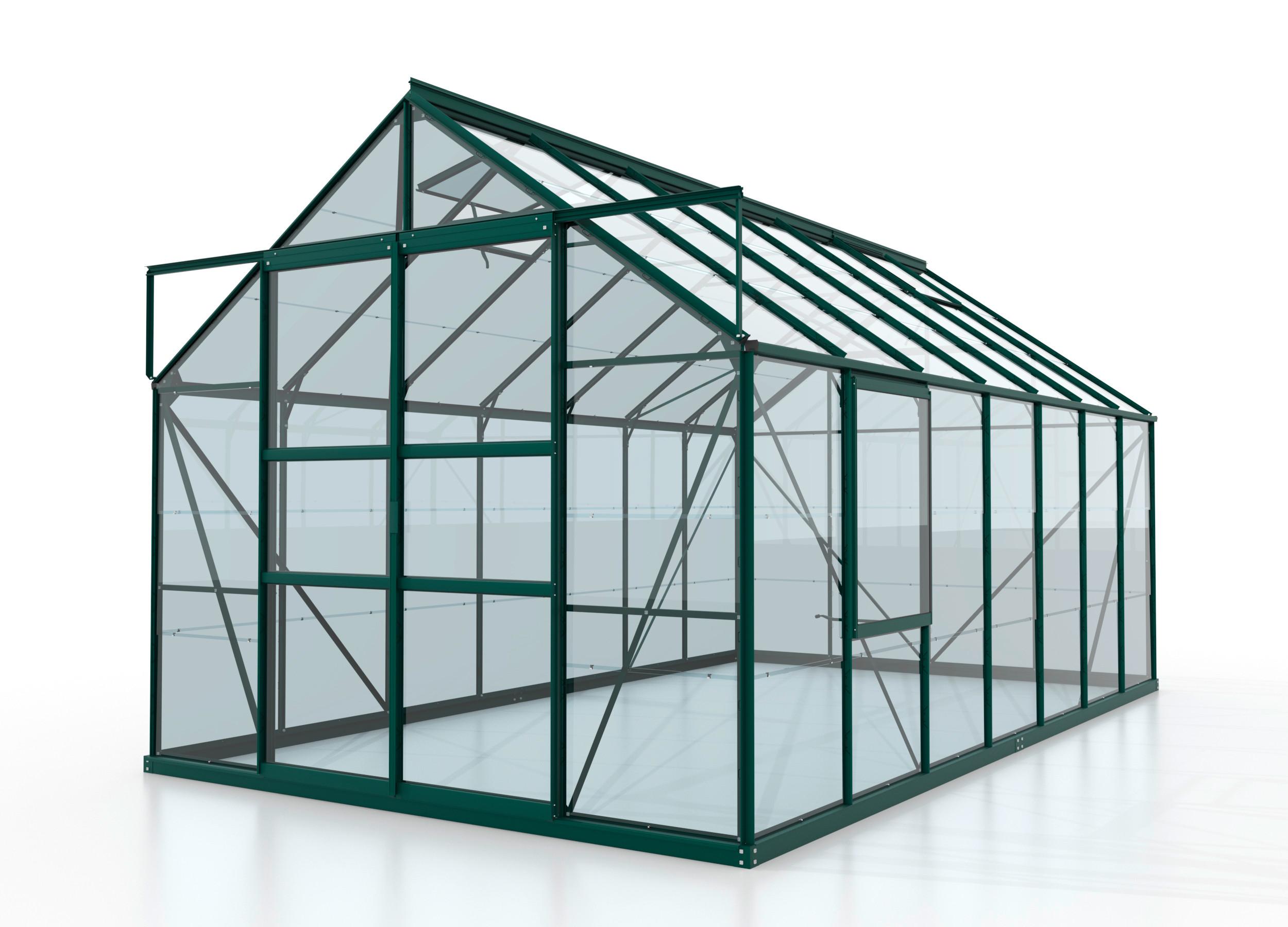 Klassisches Gewächshaus mit Doppelschiebetür
