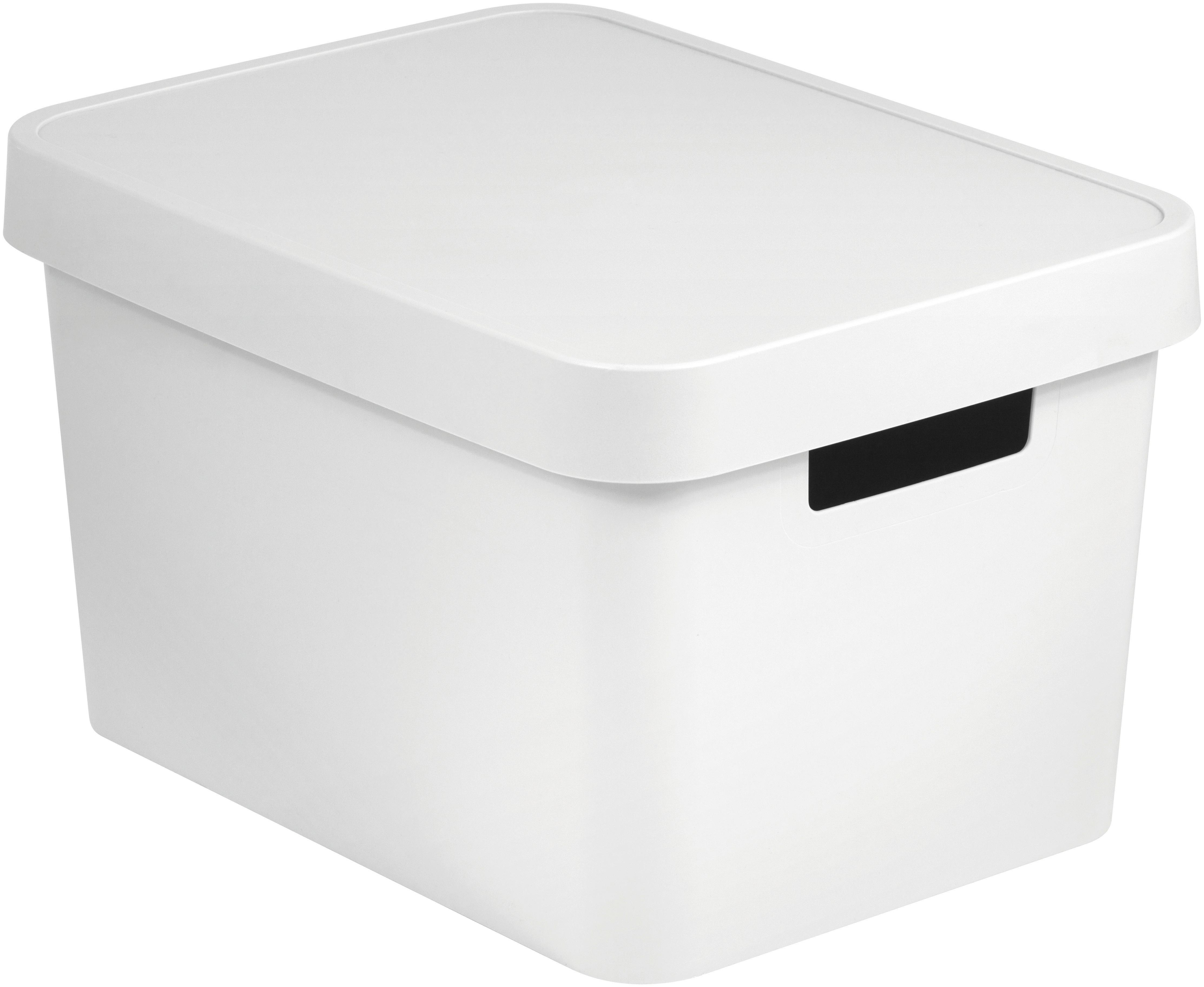 Úložný box INFINITY WHITE - biela, Modern, plast (36,3/22,2/27cm)