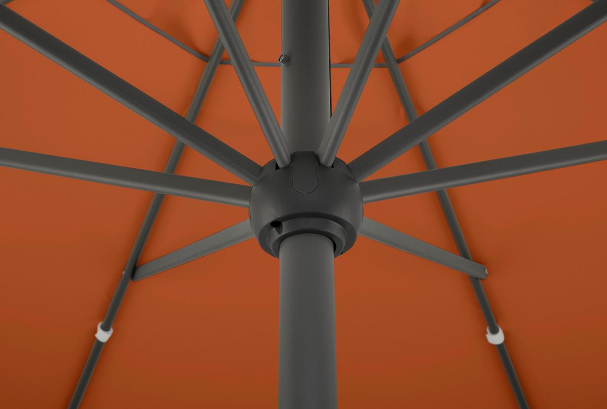 Sonnenschirm Adria Bxhxt: 300x275x300 Cm Terracotta - Anthrazit/Terracotta, Basics, Textil/Metall (300/275/300cm) - Schneider