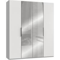 Drehtürenschrank B: 200 cm Level Weiß - Weiß, MODERN, Holzwerkstoff (200/236/58cm) - MID.YOU