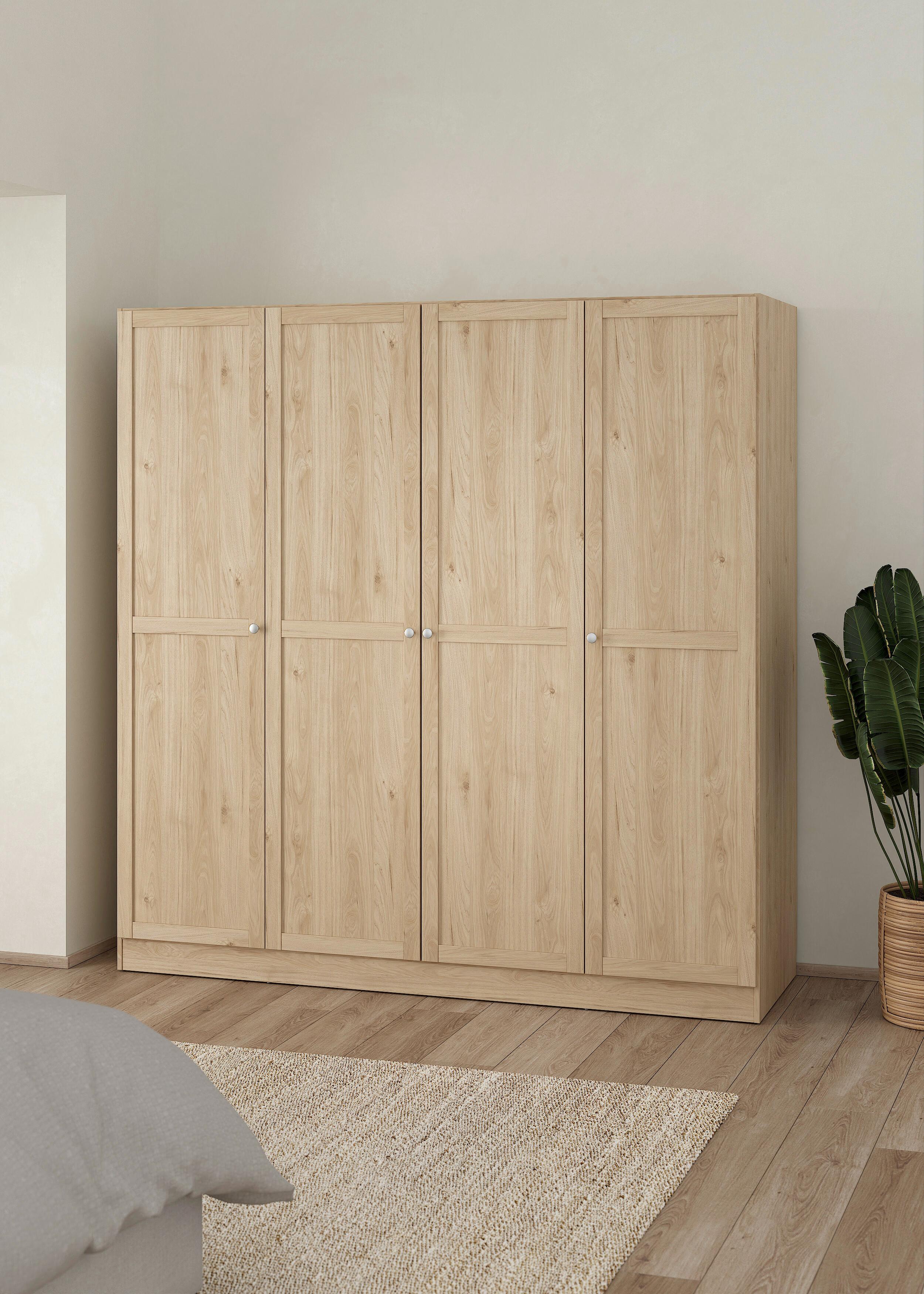 Drehtürenschrank Billund Eichefarben, B: 195,5 Cm - Eichefarben, MODERN, Holzwerkstoff (195,5/200/61,7cm) - MID.YOU