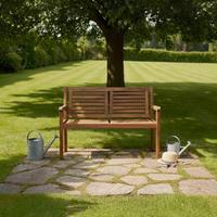 Gartenbank Akazie Braun LxBxH: 119x57x90 cm - Akaziefarben, Basics, Holz (119/57/90cm)