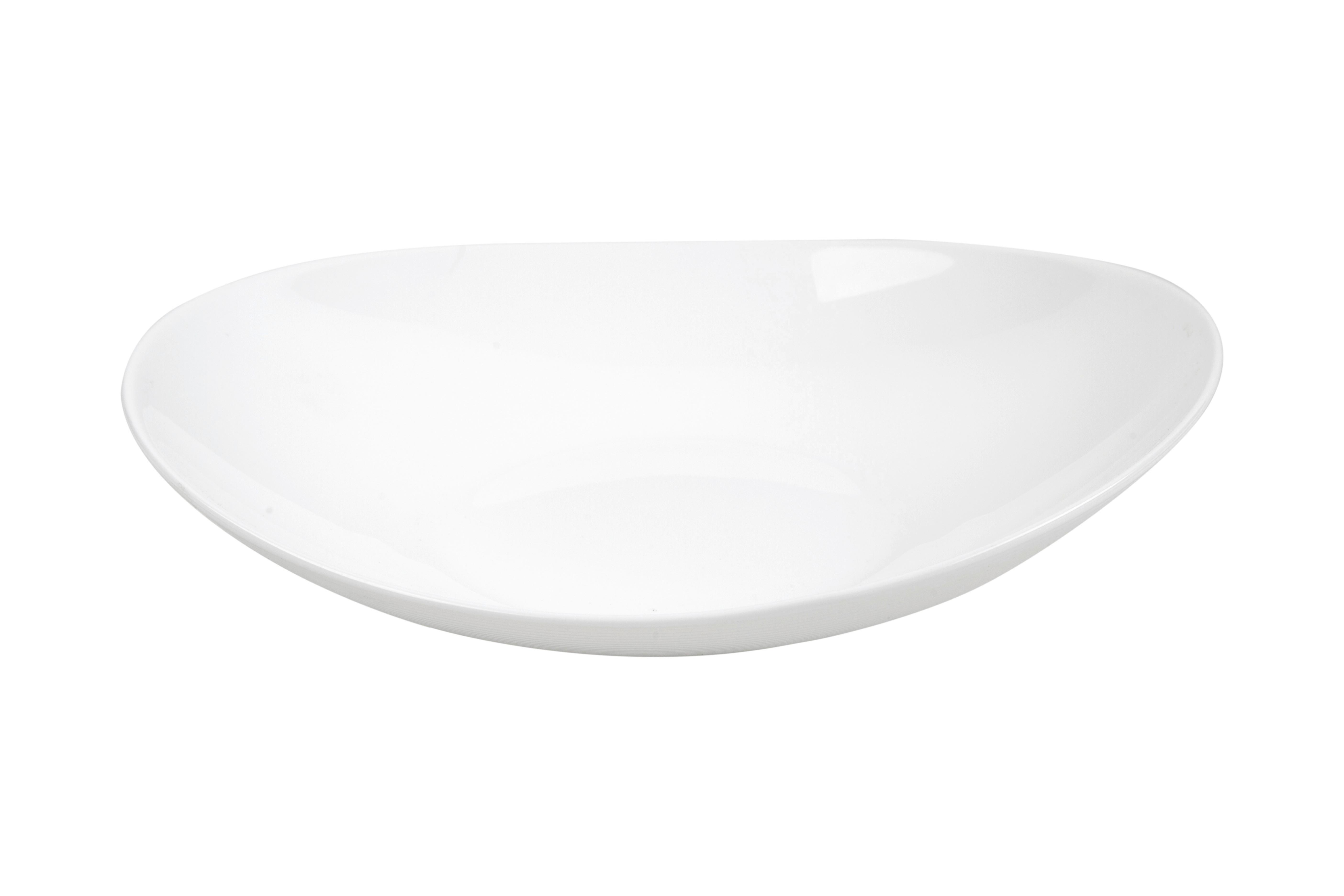 Talíř na těstoviny Brigitte,P/V: 22,5/3,5cm,bílá - bílá, Konvenční, sklo (22,5/3,5cm) - Based
