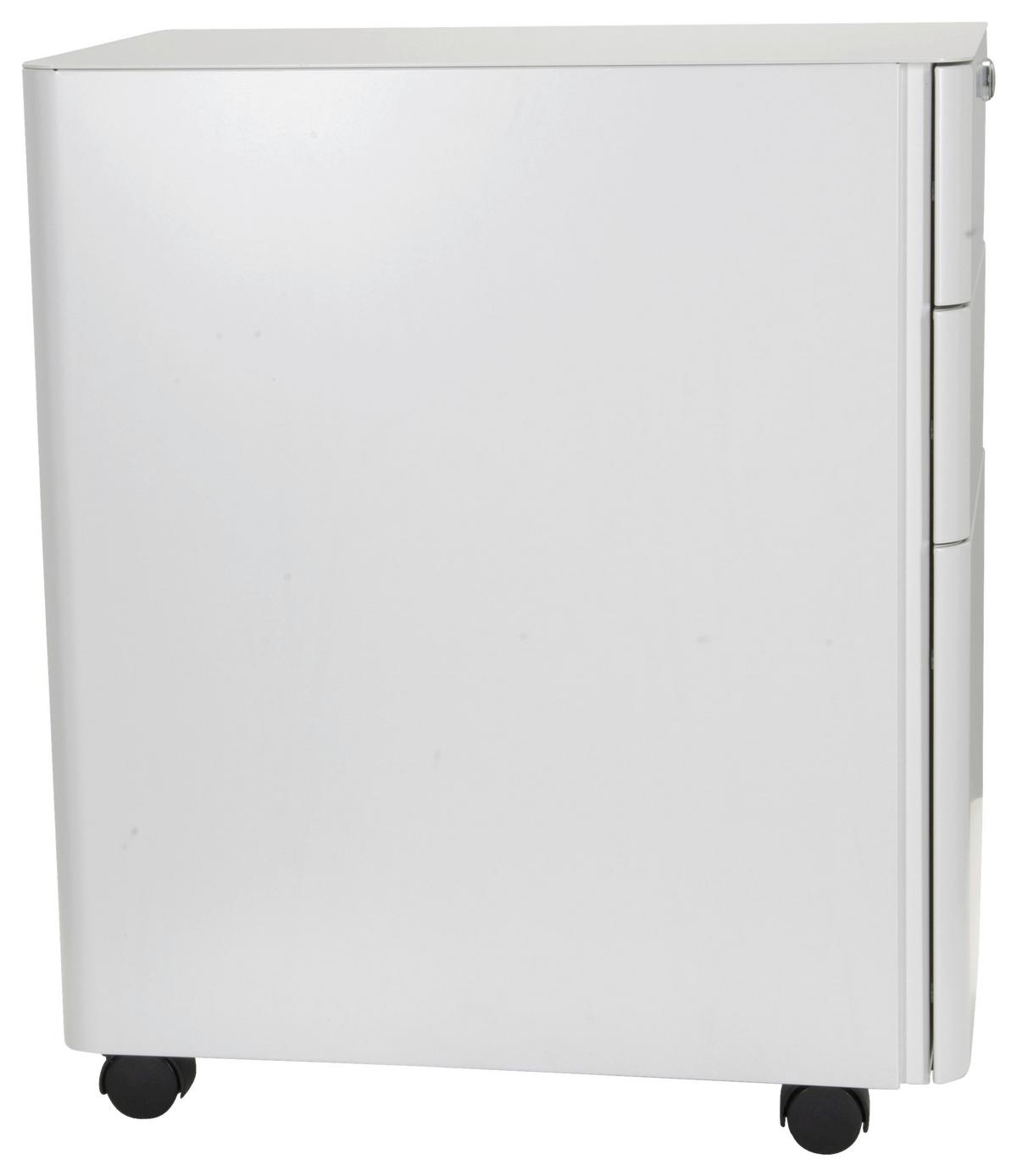 Rollcontainer Color I Weiß - Weiß, MODERN, Kunststoff/Metall (30/59/50cm) - MID.YOU