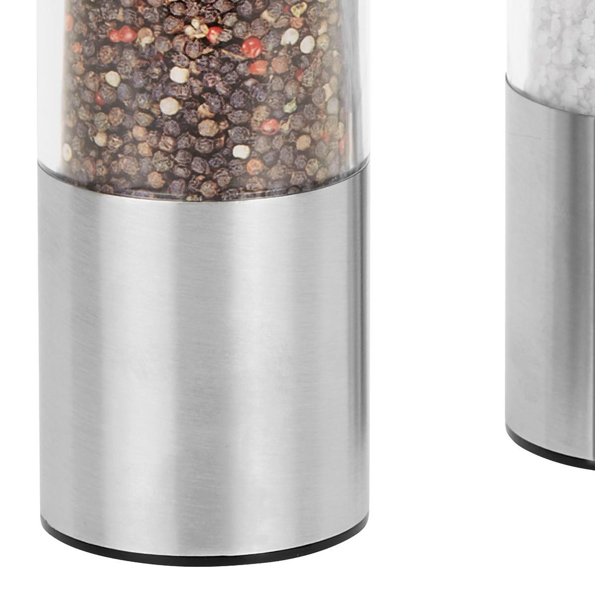 Salz- Und Pfeffermühle Collini Manuell H: Ca. 15,5 Cm - Silberfarben, KONVENTIONELL, Keramik (4,5/15,5cm) - Collini