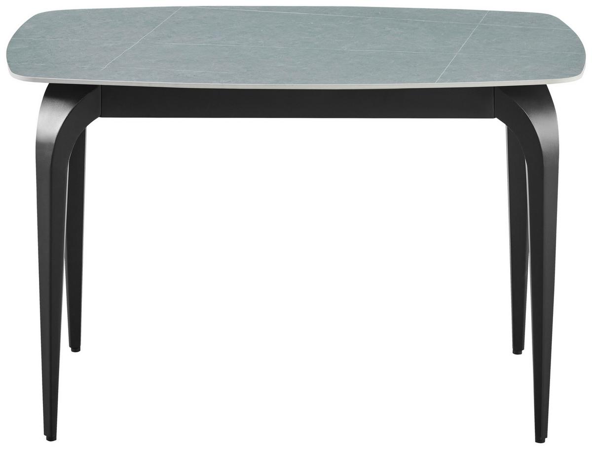 Esstisch Ibiza 120 Keramik grau, B: 120cm - Schwarz/Grau, MODERN, Keramik/Metall (120/80/76cm)