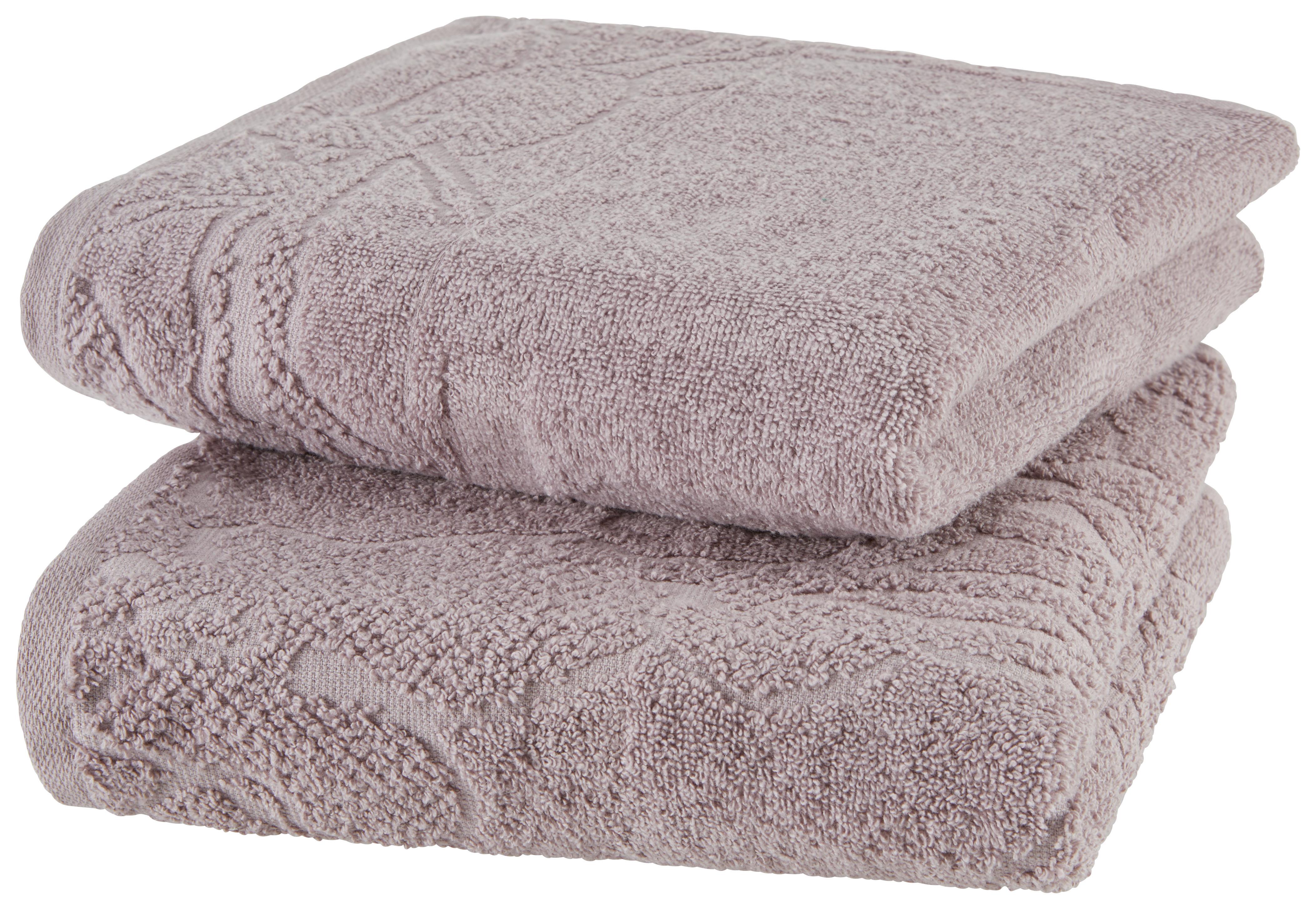 Handtuchset Lucia 2er Pack - Rosa, ROMANTIK / LANDHAUS, Textil (50/90cm) - James Wood