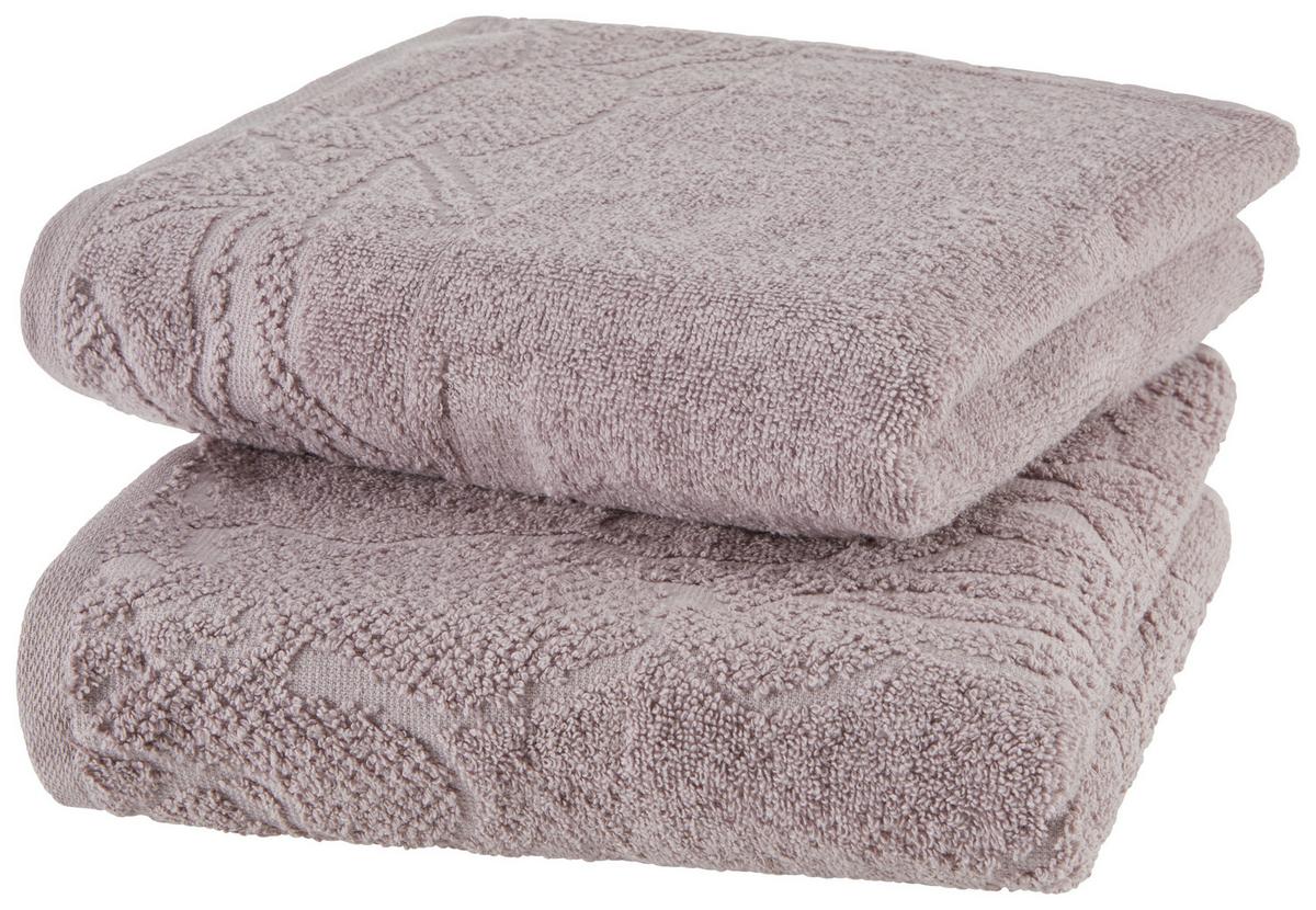 Handtuchset Lucia 2er Pack - Rosa, ROMANTIK / LANDHAUS, Textil (50/90cm) - James Wood