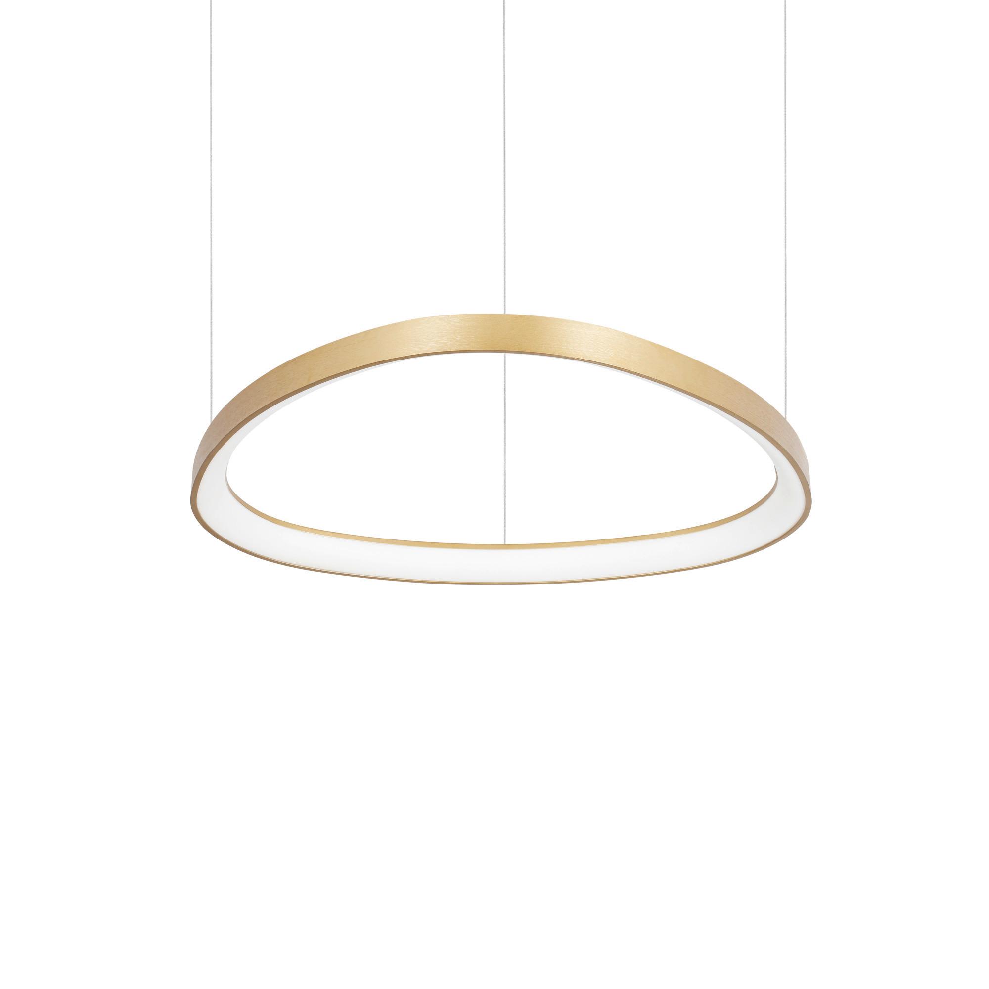 Led-hängeleuchte Ottone Messingfarben D: 61 Cm - Messingfarben, Design, Kunststoff/Metall (61/28,5/151,5cm) - Ideal Lux