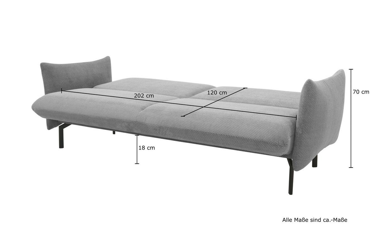 Schlafsofa Blau B: 234 Cm - Blau/Schwarz, Design, Textil (234/102/95cm) - MID.YOU