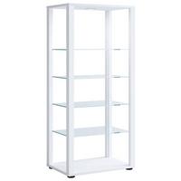 Vitrine Glasol B: 51,8 Cm Weiß - Schwarz/Weiß, MODERN, Glas/Holzwerkstoff (51,8/114,5/34,8cm) - MID.YOU