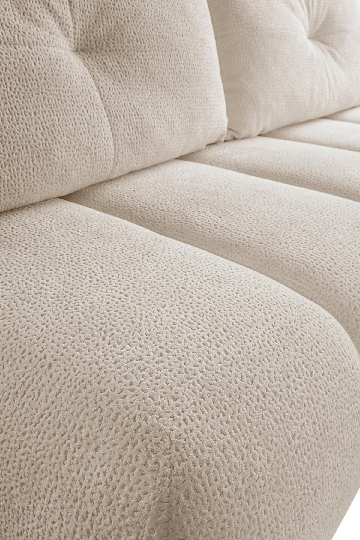 Schlafsofa Milo, Creme B: 209 Cm - Creme/Schwarz, Design, Holz/Holzwerkstoff (209/100/103cm) - MID.YOU