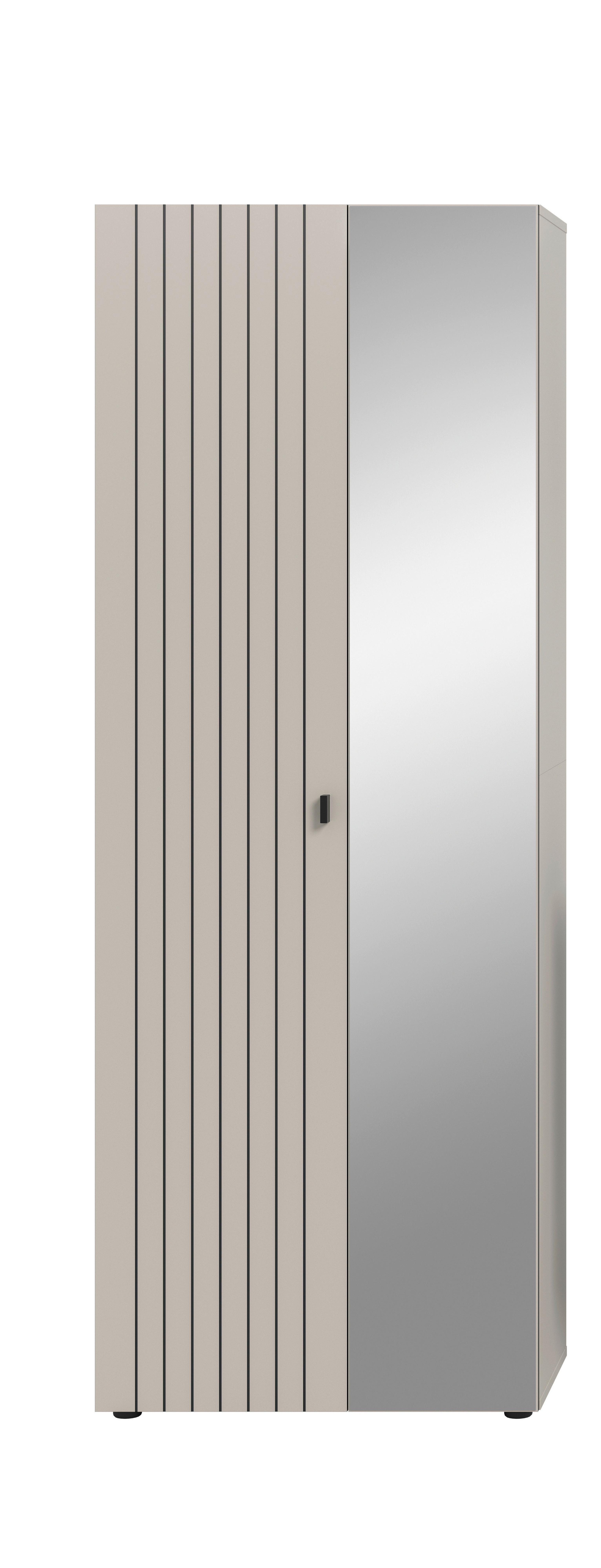 Garderobenschrank Station Kaschmir B: 70cm - Kaschmir, Design, Glas/Holzwerkstoff (70/192/37cm) - MID.YOU