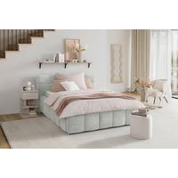 Čalúnená posteľ MONTE 140x200, sivohnedá - čierna/taupe, Konventionell, textil/plast (140/200cm) - Based