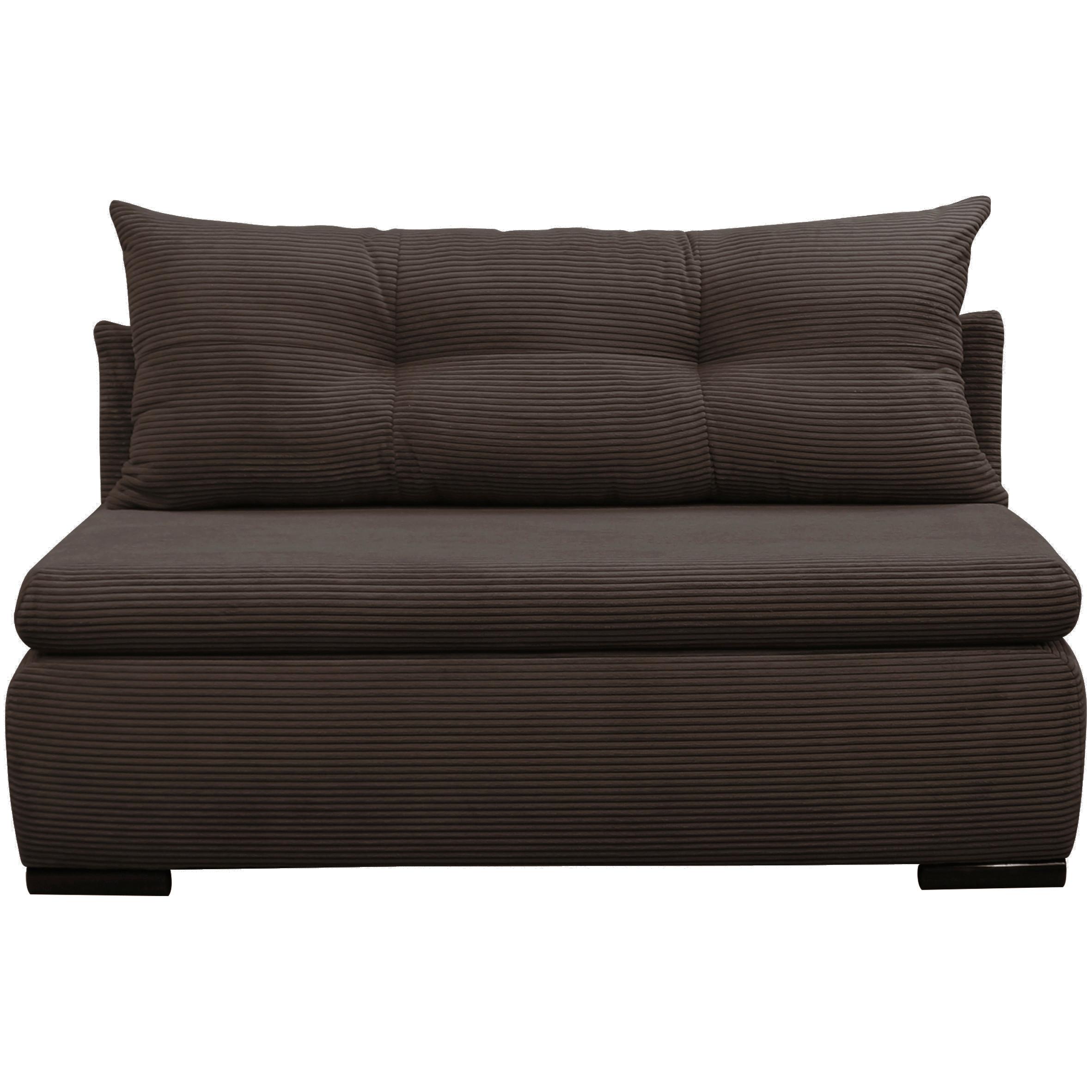 Schlafsofa Mit Bettkasten Yellow B: 154 Cm Cord Braun - Schwarz/Braun, Design, Textil (154/93/85cm) - MID.YOU