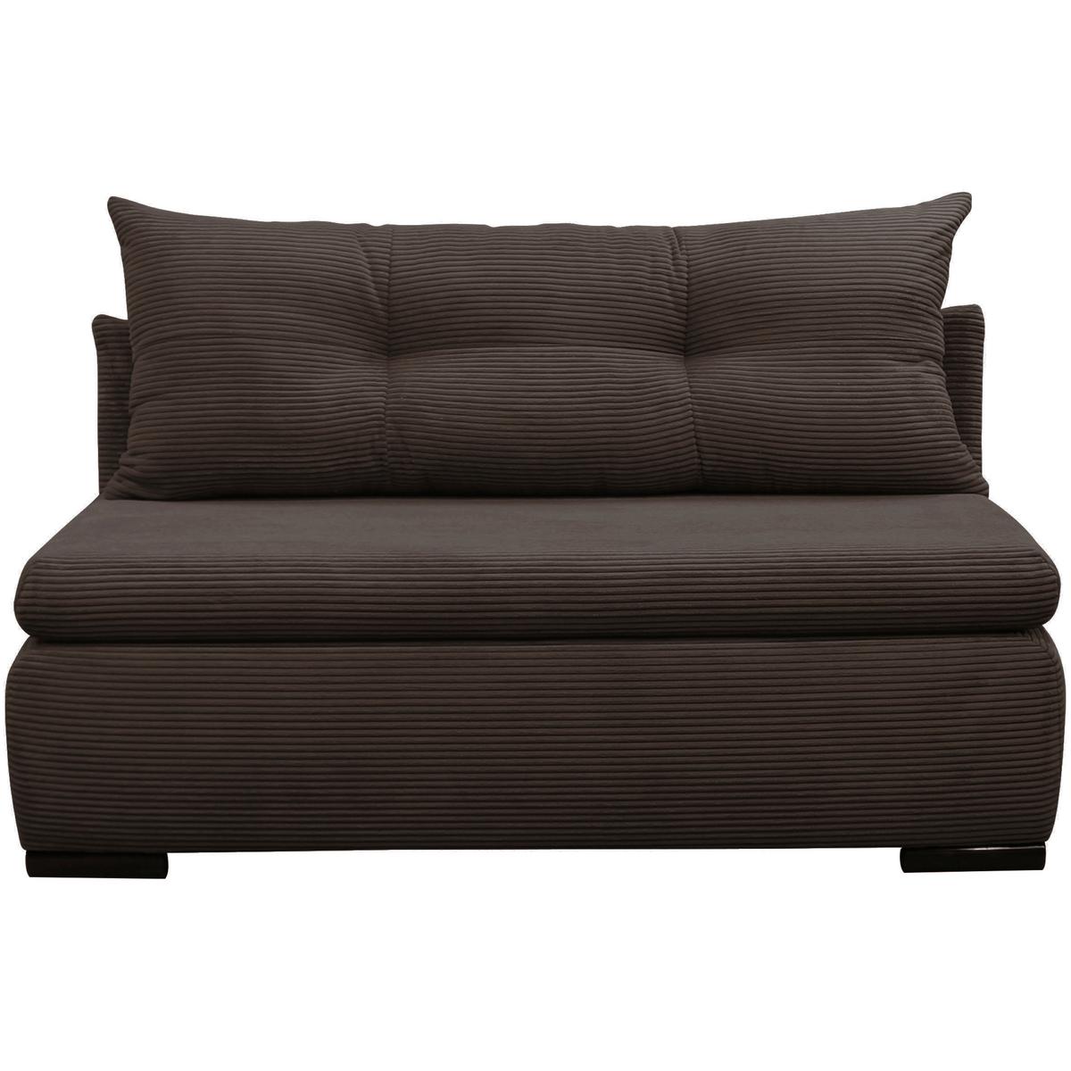 Schlafsofa mit Bettkasten Yellow B: 154 cm Cord Braun - Schwarz/Braun, Design, Textil (154/93/85cm) - MID.YOU
