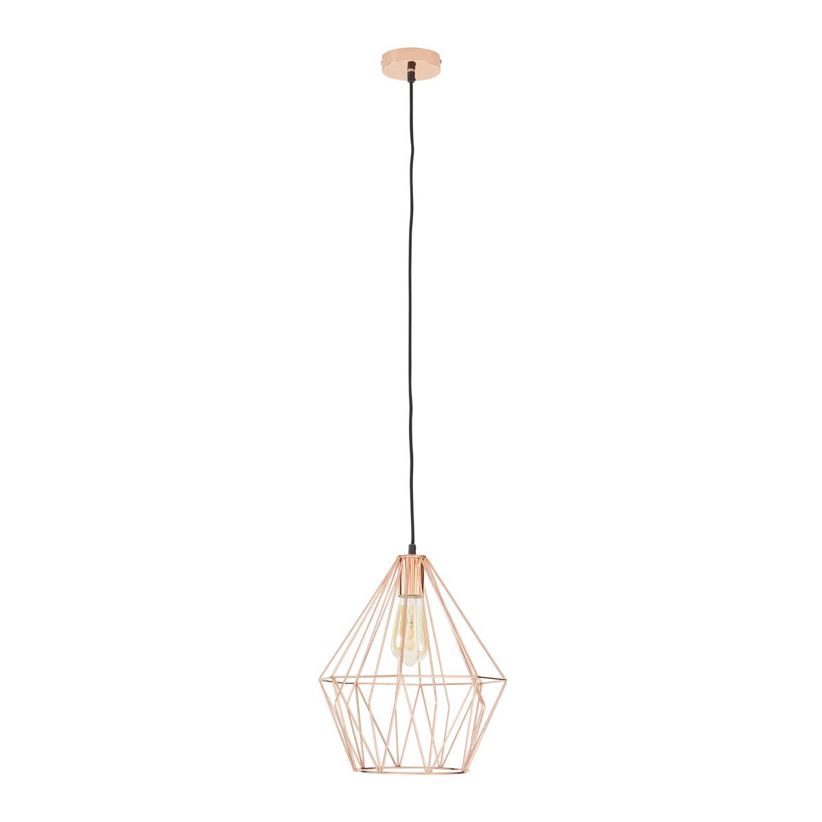 Závěsné svítidlo Skeletton 30/110 cm, 60 Watt - měděné barvy, kov (30/110cm) - Modern Living