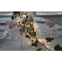 Lichterkette 411324 LED-Lichterkette - Transparent/Silberfarben, Basics, Kunststoff/Metall (200cm) - Eglo