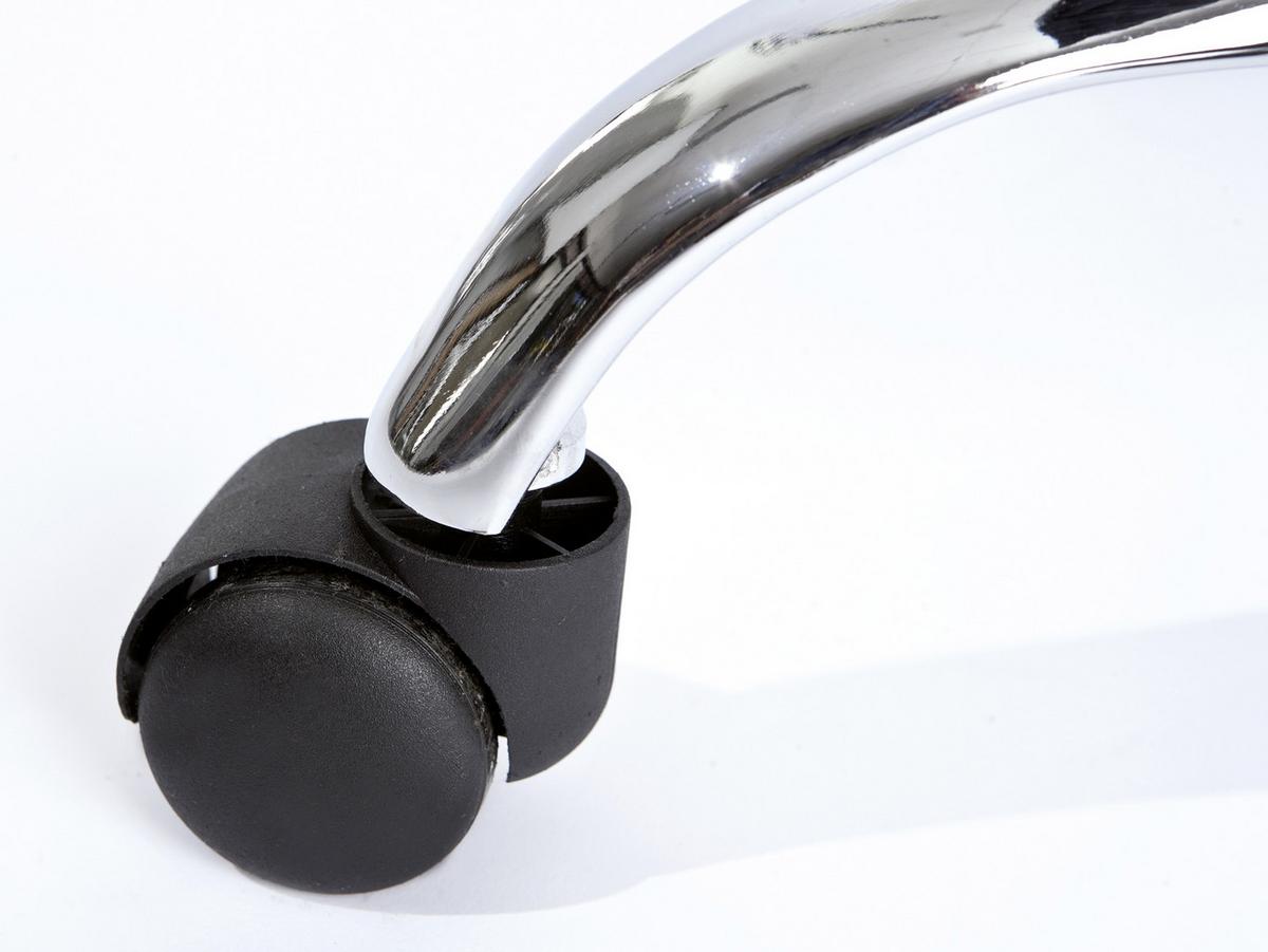 Jugenddrehstuhl Torino B: 61 Cm Schwarz - Chromfarben/Schwarz, KONVENTIONELL, Leder/Kunststoff (64/112/59cm) - MID.YOU