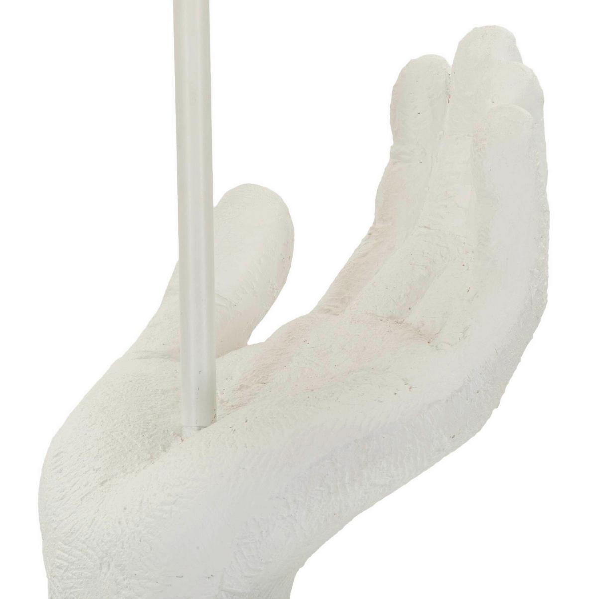 Tischleuchte Life Weiß B: 35 cm - Weiß, Basics, Kunststoff/Textil (35/93/35cm)