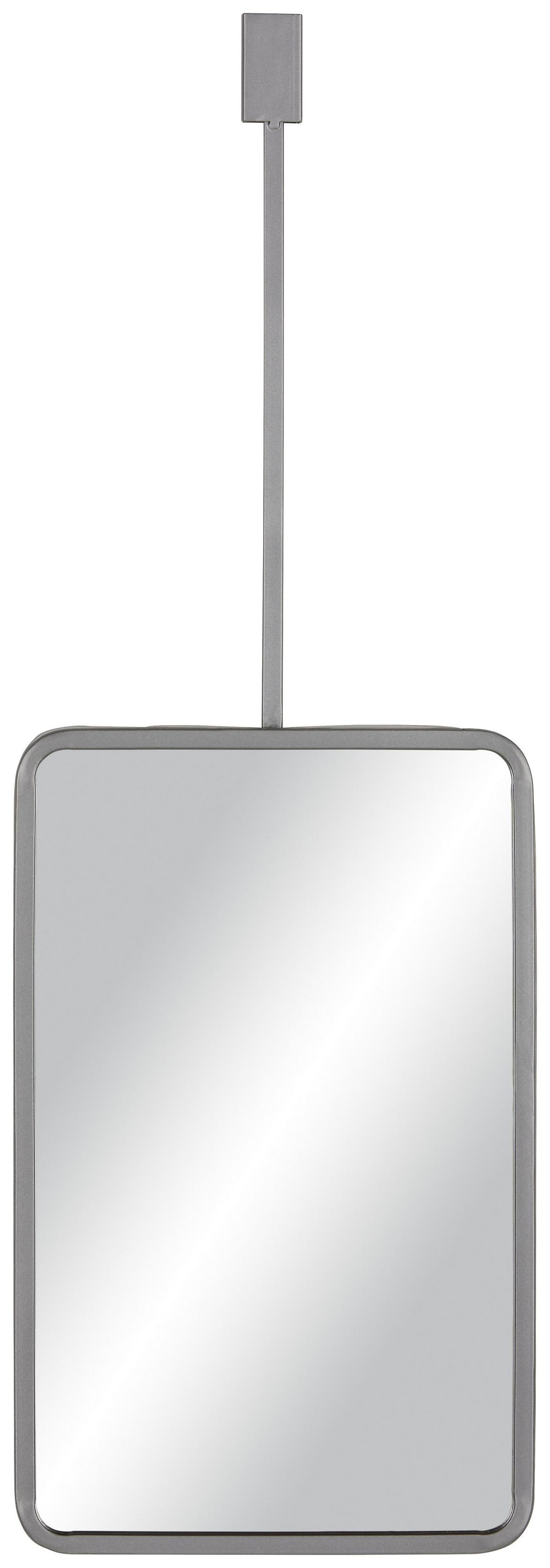 NÁSTĚNNÉ ZRCADLO POTPOURRI -TREND- - šedá, Moderní, kov/sklo (26/76/4cm) - Mömax