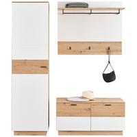 Garderobe Tonale 4, B:162,5 Cm Artisan Eiche Dekor/alpinweiss - Weiß/Eiche Artisan, KONVENTIONELL, Holzwerkstoff (162,5/207,4/40cm)
