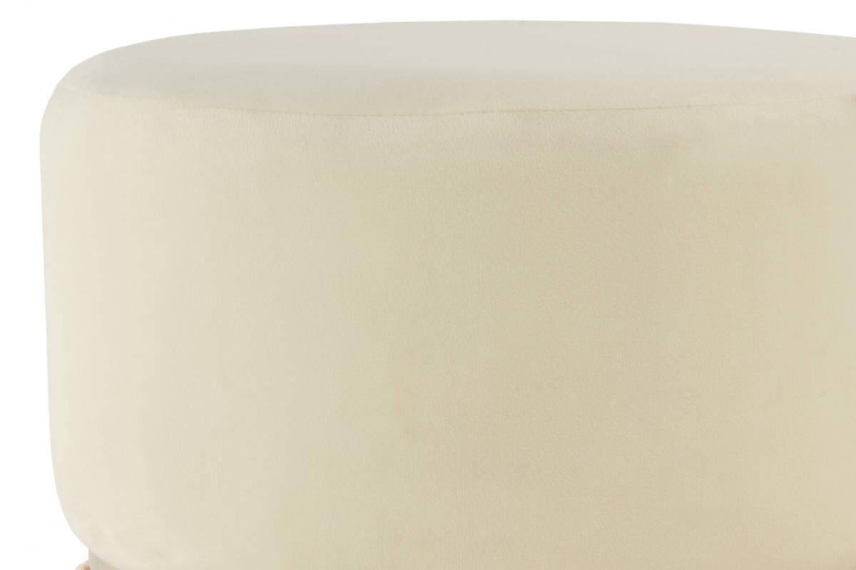 Hocker Pouf Samt/Edelstahl Champagner H: 44,5 cm - Champagner/Goldfarben, Basics, Holzwerkstoff/Textil (41/44,5/41cm) - Kayoom