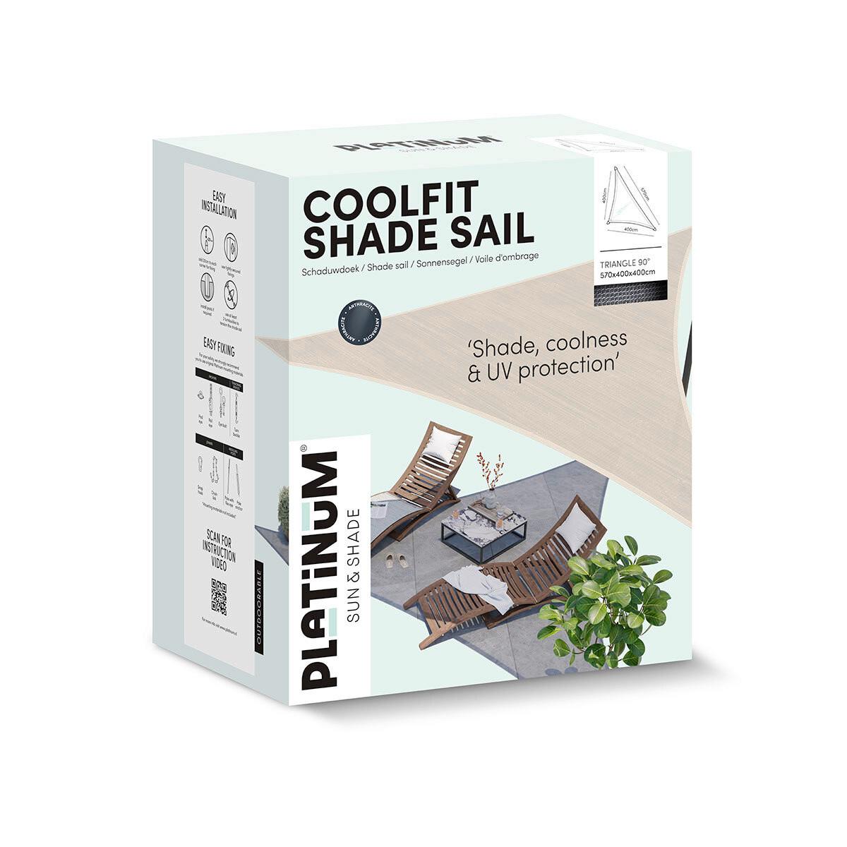 SONNENSEGEL COOLFIT 90° - Sandfarben, MODERN, Kunststoff (400/1/570cm) - Gardenson