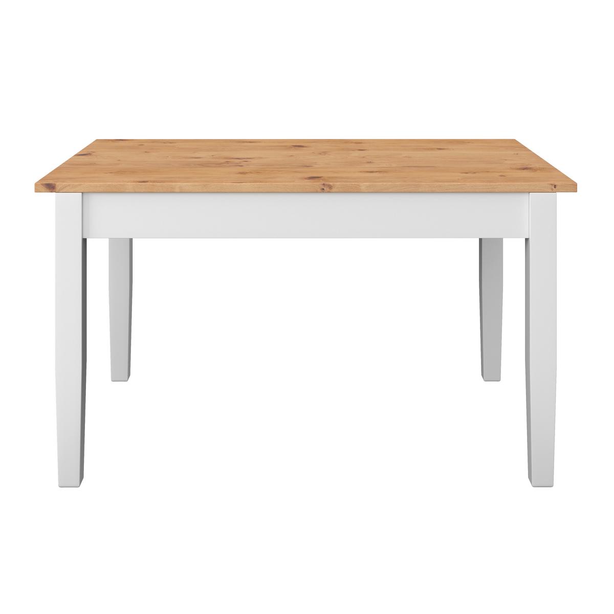 Jídelní stůl CAMDEN CAMDEN 140x90 - bílá/barvy borovice, Moderní, dřevo/kompozitní dřevo (140/79/90cm) - Bessagi Home