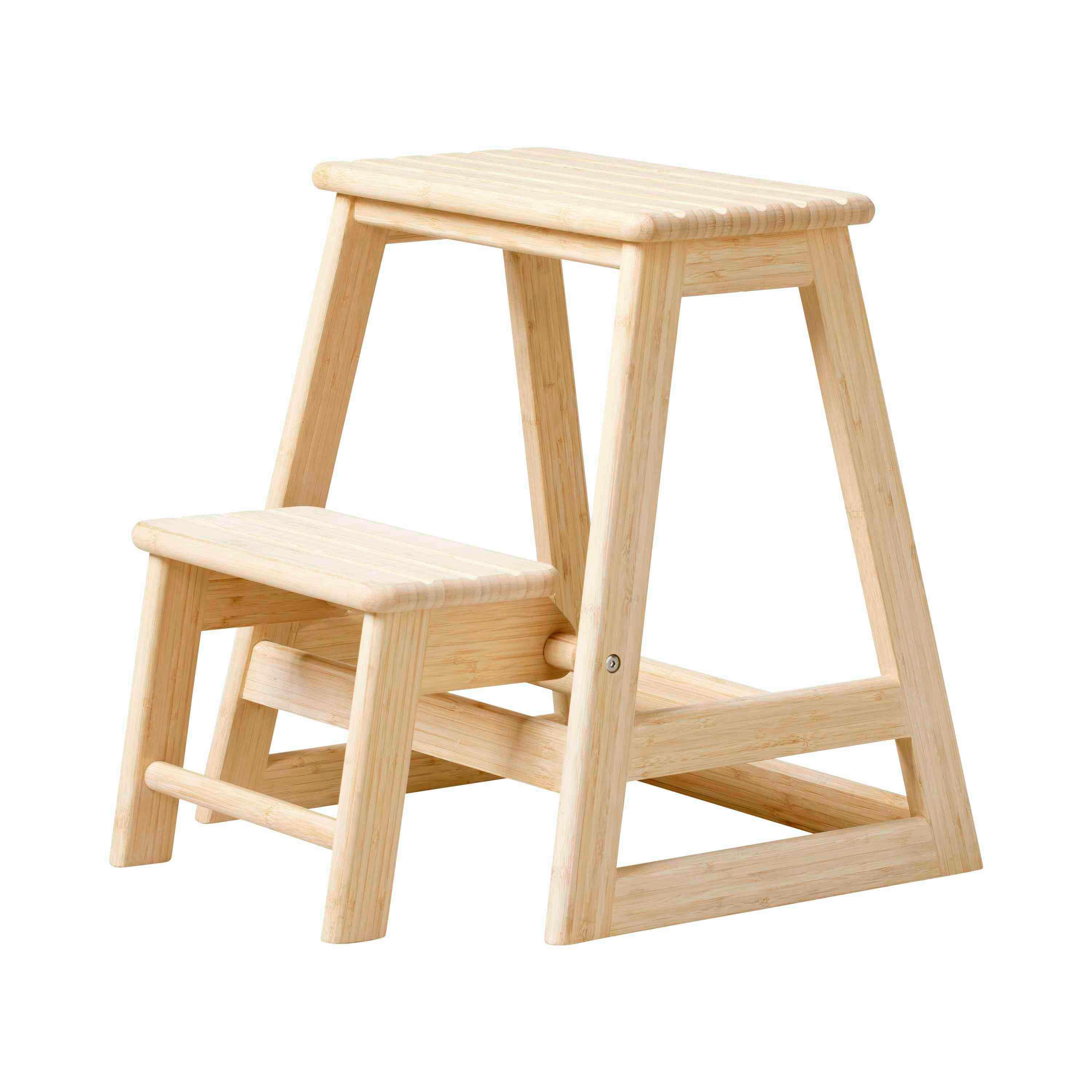 Tritthocker Skala, hellbraun 45,5x49x39 cm - Hellbraun, Natur, Holz (45,5/49/39cm) - Gardenson