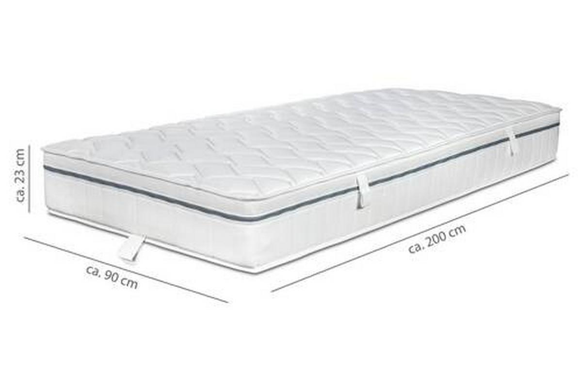 Kaltschaummatratze Air Deluxe 90x200 Cm H2/h3 H: 23 Cm - Weiß, Basics, Textil (90/200cm) - MID.YOU