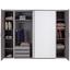 Schwebetürenschrank Virgo 2 - Graphitfarben/Weiß, MODERN, Holzwerkstoff (270/210/65cm)