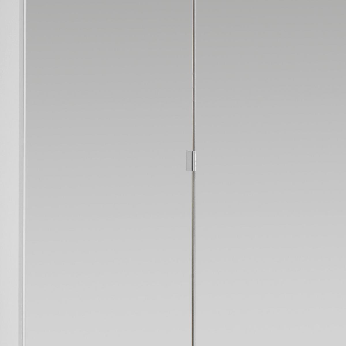 Drehtürenschrank Mit Spiegel + Laden 180cm Imago, Weiß - Weiß, KONVENTIONELL, Glas/Holzwerkstoff (180/199,5/58cm) - MID.YOU