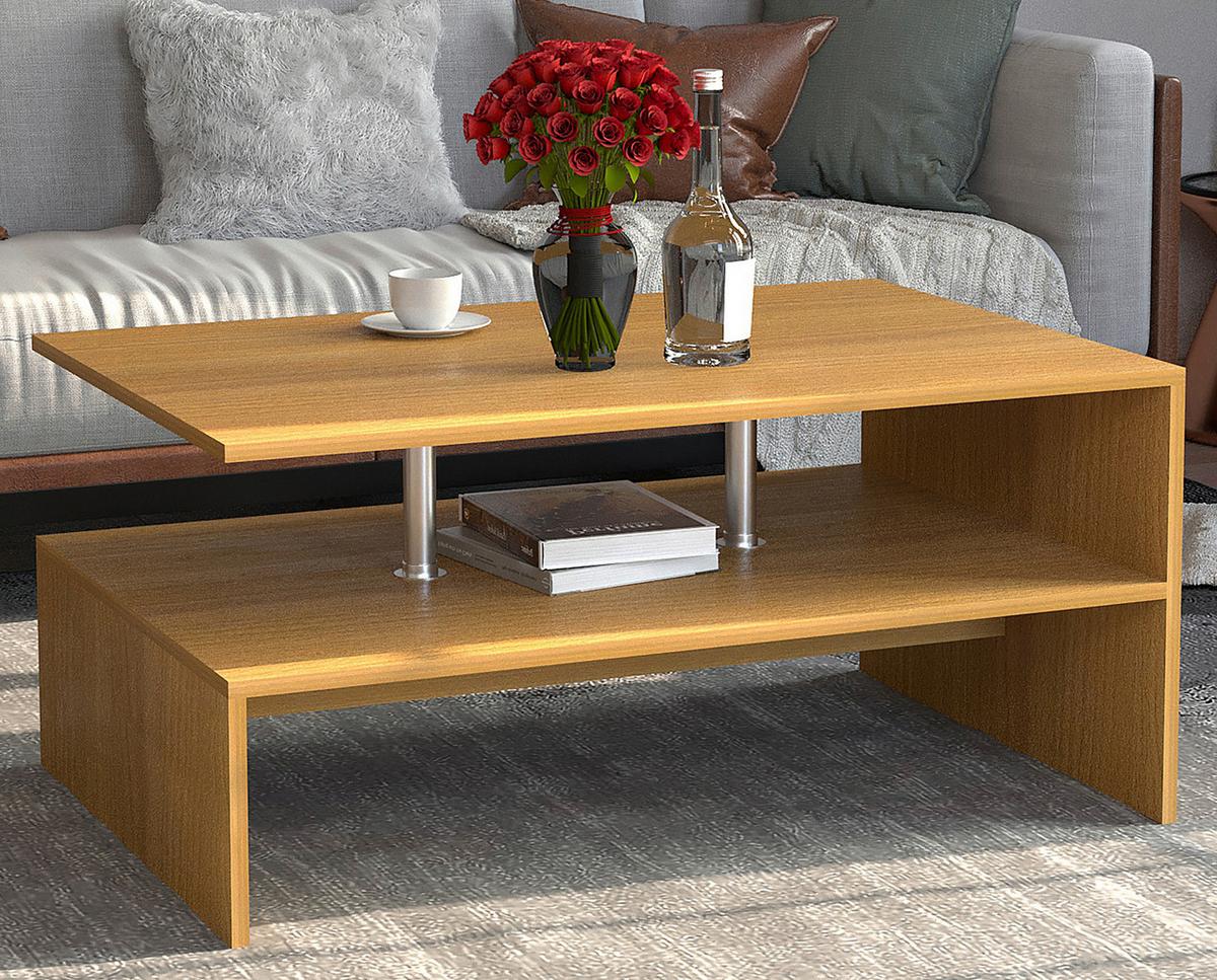 Couchtisch Maliso Buchefarben Dekor - Buchefarben, Design, Holzwerkstoff (90/60/42cm) - MID.YOU