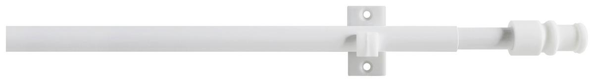 Vitragenstange Weiß L: 85-135 Cm - Weiß, KONVENTIONELL, Kunststoff/Metall (85-135cm) - Ondega