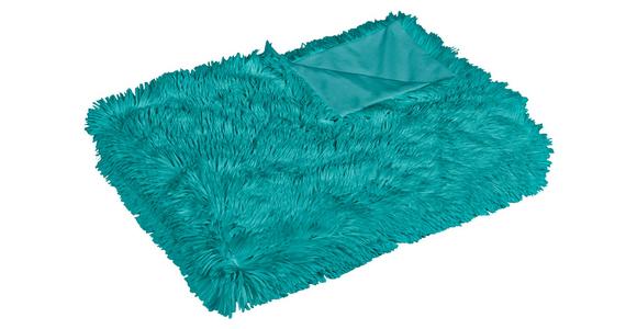 Kuscheldecke Carina Türkis 150x200 Cm - Türkis, MODERN, Textil (150/200cm) - Luca Bessoni