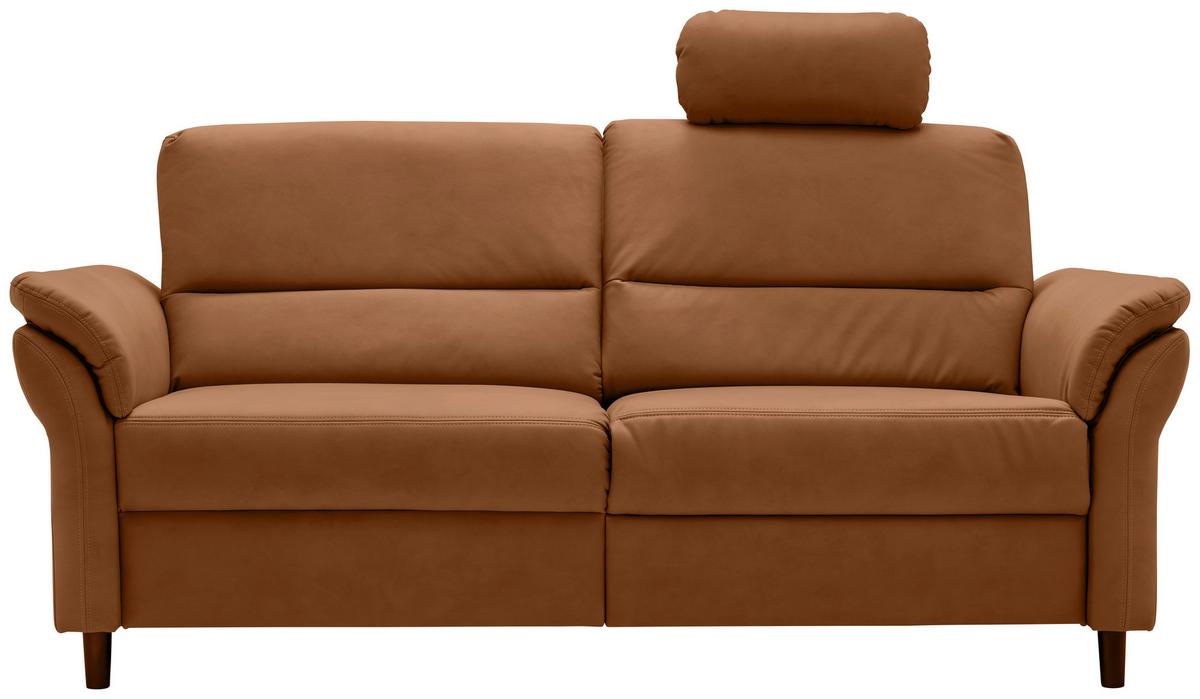 3-Sitzer-Sofa Cavoli, Cognac R B: 192 cm - Cognac/Schwarz, MODERN, Textil (192/90/89cm) - Livetastic