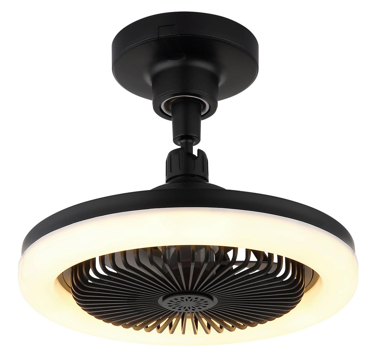 Deckenventilator Memory-Funktion - Schwarz/Weiß, Design, Kunststoff (25,8/21,7cm) - Globo