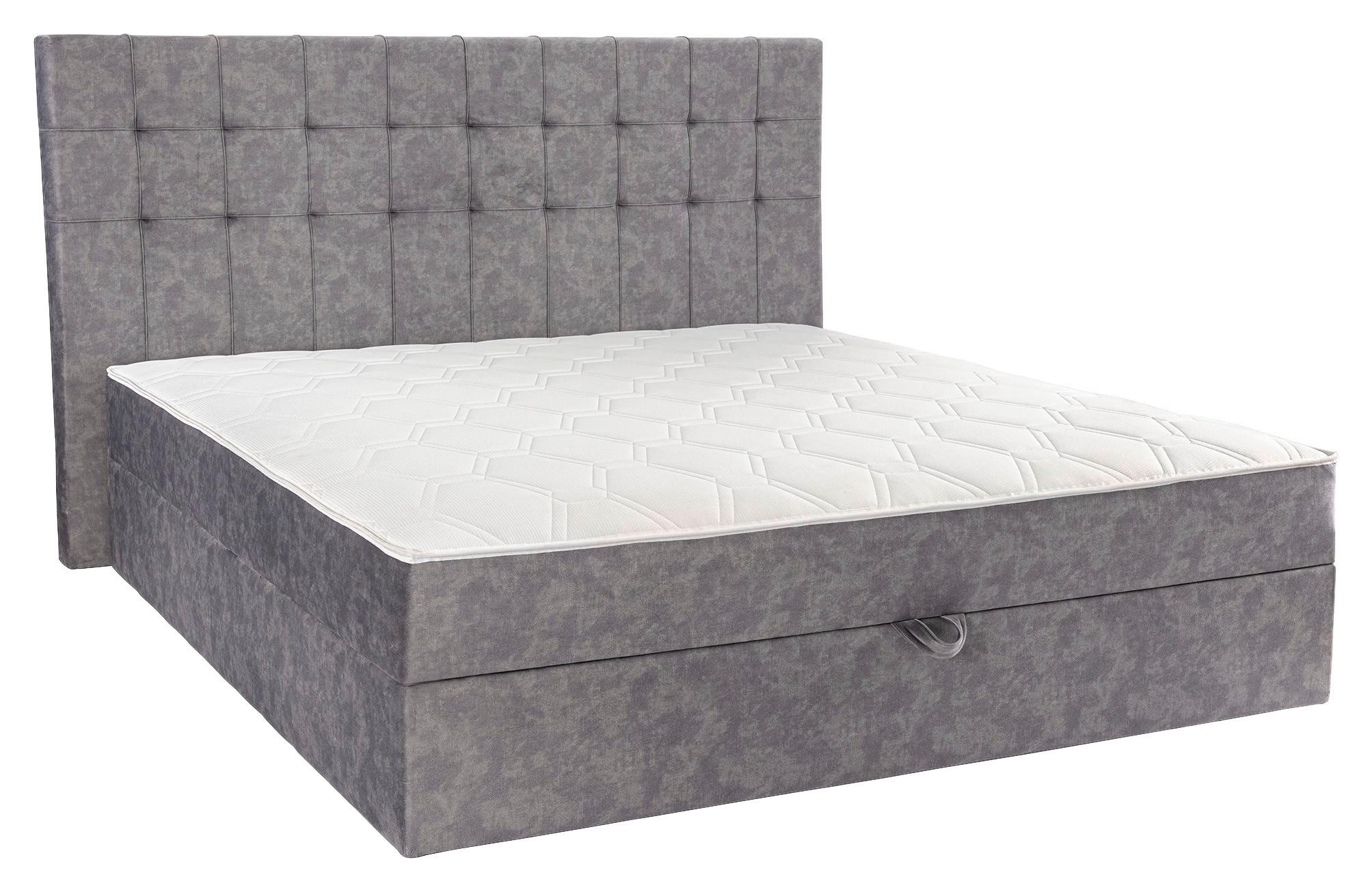 Box-ágy Elio 180/200 Cm - szürke, textil (180/200cm)