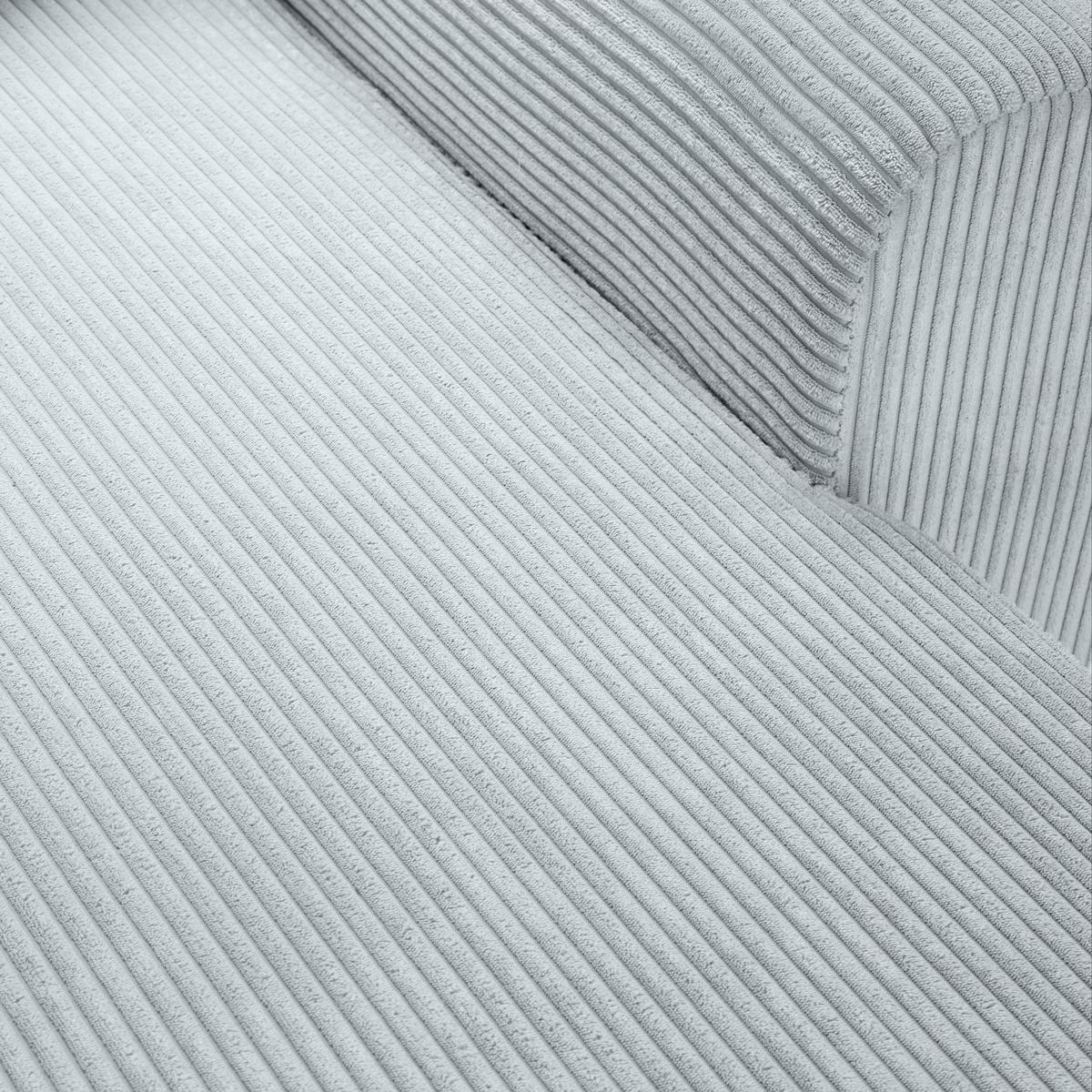 Rohová sedačka LILLE, oboustr., šedý manšestr - šedá/světle hnědá, Moderní, dřevo/textil (232/110/156cm) - Mömax