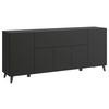 Sideboard Phuket 180 Schwarz B: 180 Cm - Schwarz, Design, Holzwerkstoff (180/76/37,5cm) - Livetastic