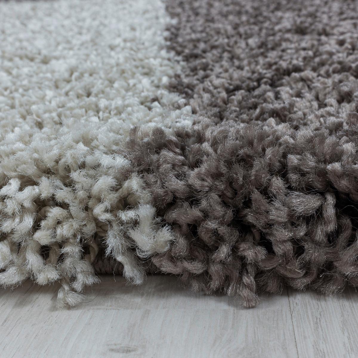 Hochflor Teppich Taupe Naturfaser Tango 140x200 cm - Taupe, Design, Textil (140/200cm)