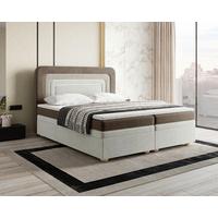 Boxbett Nest Lf: 160x200 Braun/Beige - Beige/Bronzefarben, MODERN, Holz/Kunststoff (160/200cm) - MID.YOU