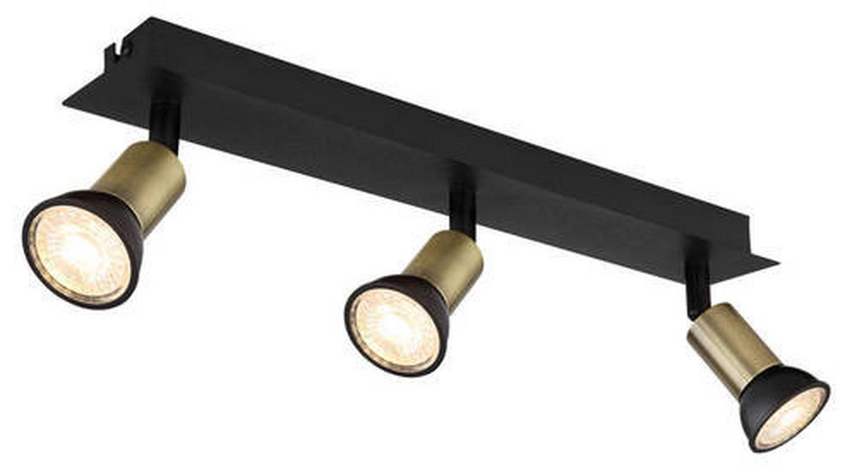 Strahler 57998-3b - Goldfarben/Schwarz, Design, Metall (40/6/9cm) - Globo